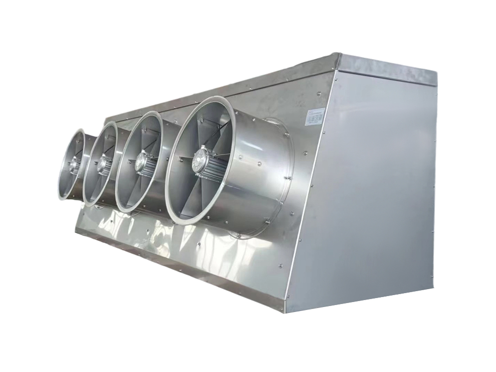 Refroidisseur d'air pour conduit d'air en acier inoxydable, incliné vers le bas, à 30 degrés
