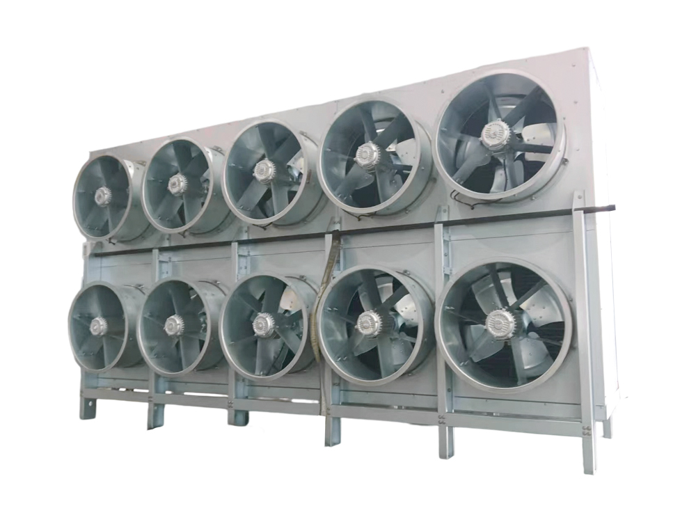 Refroidisseur d'air en acier inoxydable à soufflage latéral au sol (deux rangées, 12 conduits)